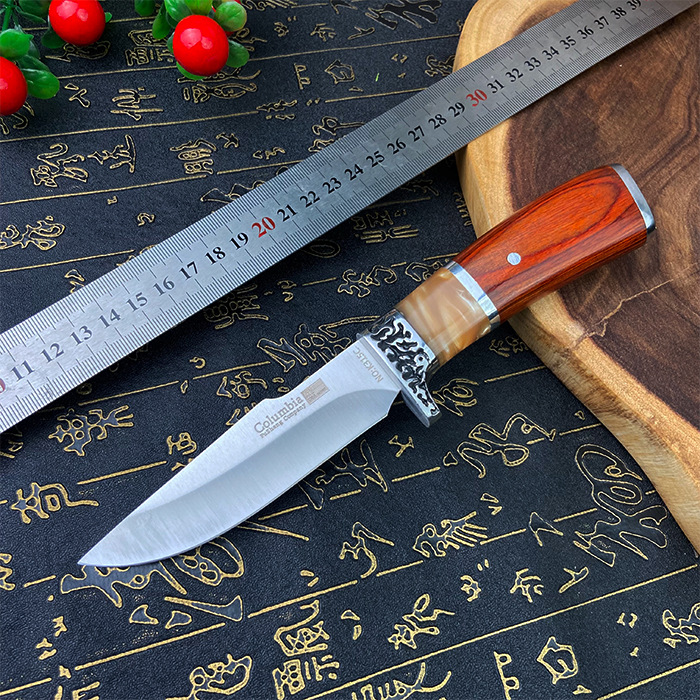 Portable sharp stainless steel peeler fruit knife, hand-handled meat knife, multi-functional knife and barbecue knife for outdoor campers details Picture