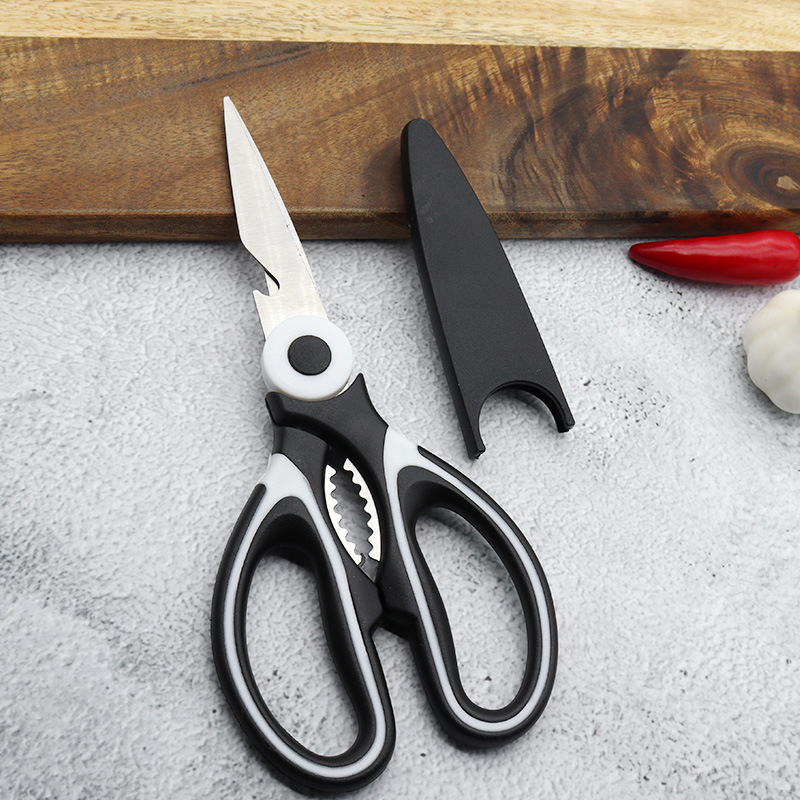 Wholesale and in-stock Panda scissors, kitchen meat and walnut picking, multi-functional household sharp food stainless steel scissors Specification drawing