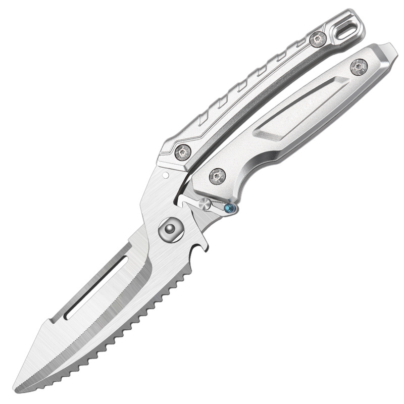 Stainless steel chicken bone scissors, kitchen food scissors, household meat slice scissors, multi-functional fish bone scissors, fish killing and scale-removing vegetable scissors undefined
