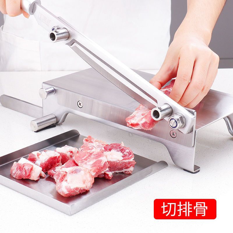 Shandao slicing machine for cutting bones and chicken ribs, guillotine knife for cutting beef and mutton rolls, traditional Chinese medicine slicing machine for cutting frozen meat slices details Picture