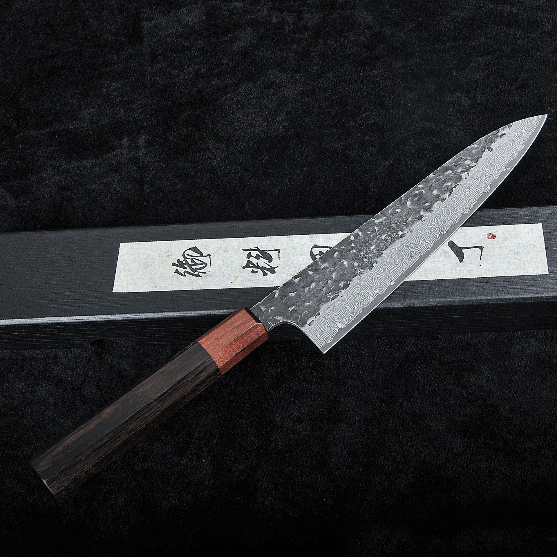 VG10 pickled Damascus steel chef's knife, Japanese Black punch octagonal handle chef's knife, cooking beef knife manufacturer in stock Specification drawing
