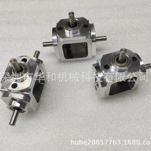 Right-angle transmission variable-speed bevel gear reducer, 1:1 shaft diameter 6, gear box corner changer, small T-shaped cross commutator Item Picture