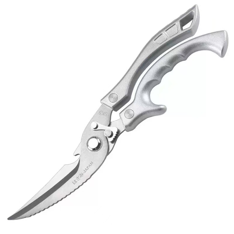 Stainless steel household kitchen and hotel scissors, multi-functional chicken bone scissors, powerful bone scissors, fish scale scraping, kitchen-specific scissors Item Picture