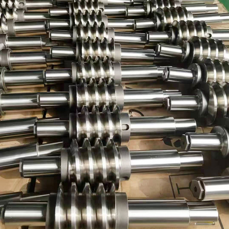 The manufacturer processes turbine worm gear reducer parts with spiral teeth of 1.5 mode, 2 mode and 2.5 mode turbine worms details Picture