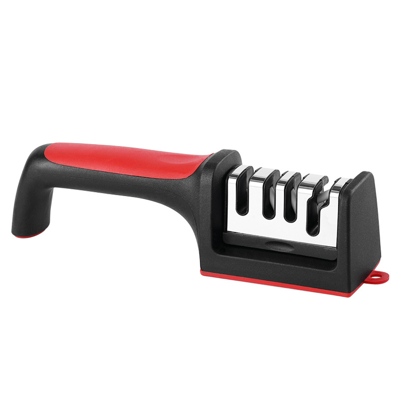 Quick knife sharpener, a household multi-functional knife sharpener, manual whetstone wholesale, three and four sections creative grinding tools Item Picture
