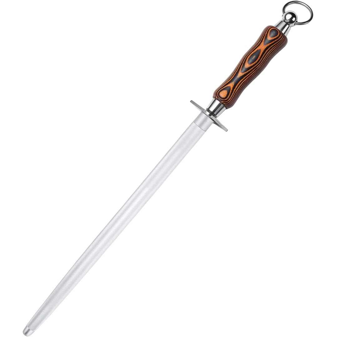Cross-border best-selling flat and round sharpening knife stick manufacturer direct sales household sheep slaughtering knives, meat selling knives, professional slaughtering knives and sticks fine lines details Picture