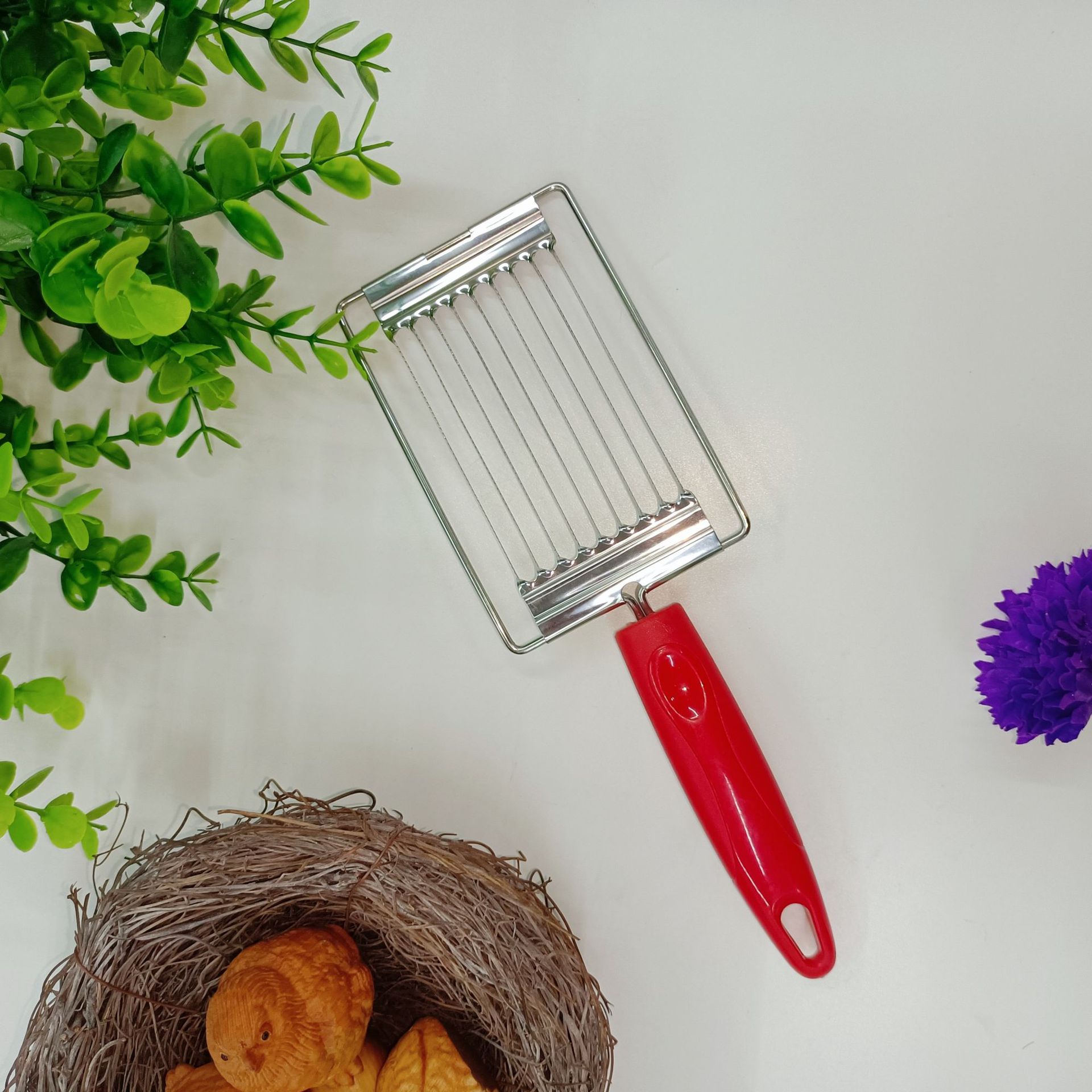 Factory wholesale stainless steel handle fruit slicers, tomato slicers, ham slicers, tomato slicers, French fries and soil slicers Specification drawing