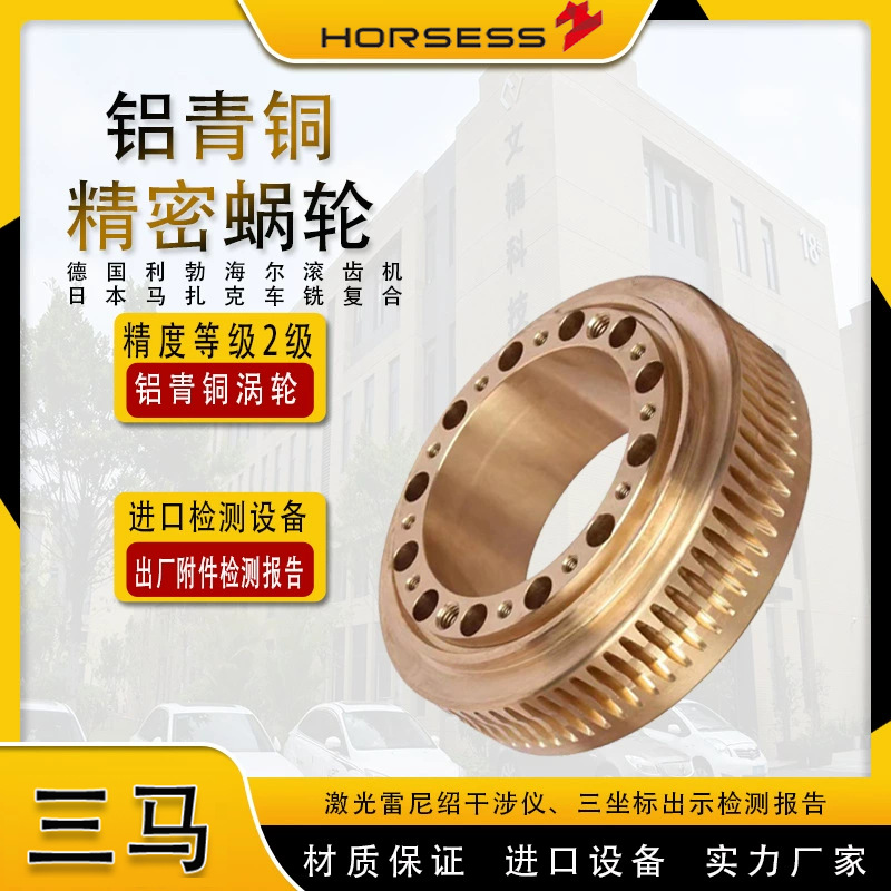 Wen Nan double-lead turbine worm with zero backlash in both forward and reverse directions, CNC grinding machine aluminum bronze turbine worm Specification drawing
