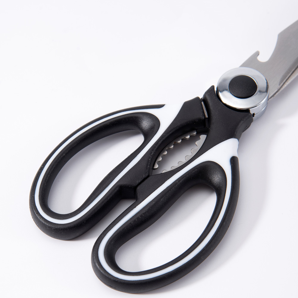 Factory direct supply of Panda Scissors, stainless steel kitchen chicken bone scissors, food scissors, sharp and multi-functional large household scissors Specification drawing