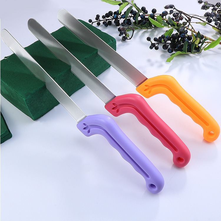 In-stock stainless steel flower mud knives, flower shop floral art supplies, cutting tools, garden repair special knives, household flower mud knives full figure