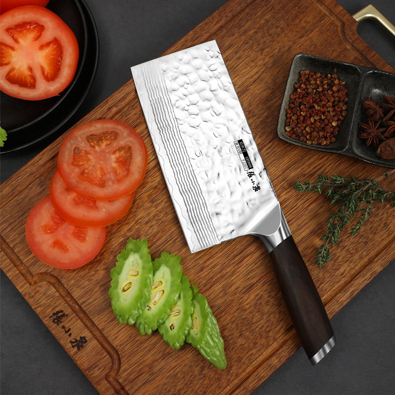Zhang Xiaquan Star River Hammer Pattern Slicing Knife, Chef's Special kitchen slicing knife, commercial special sharp stainless steel knife, kitchen knife Application Scenario
