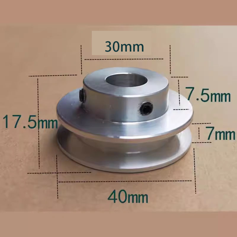 Aluminum alloy single-groove pulley, O-belt, V-groove pulley, drive pulley, main shaft, small pulley undefined