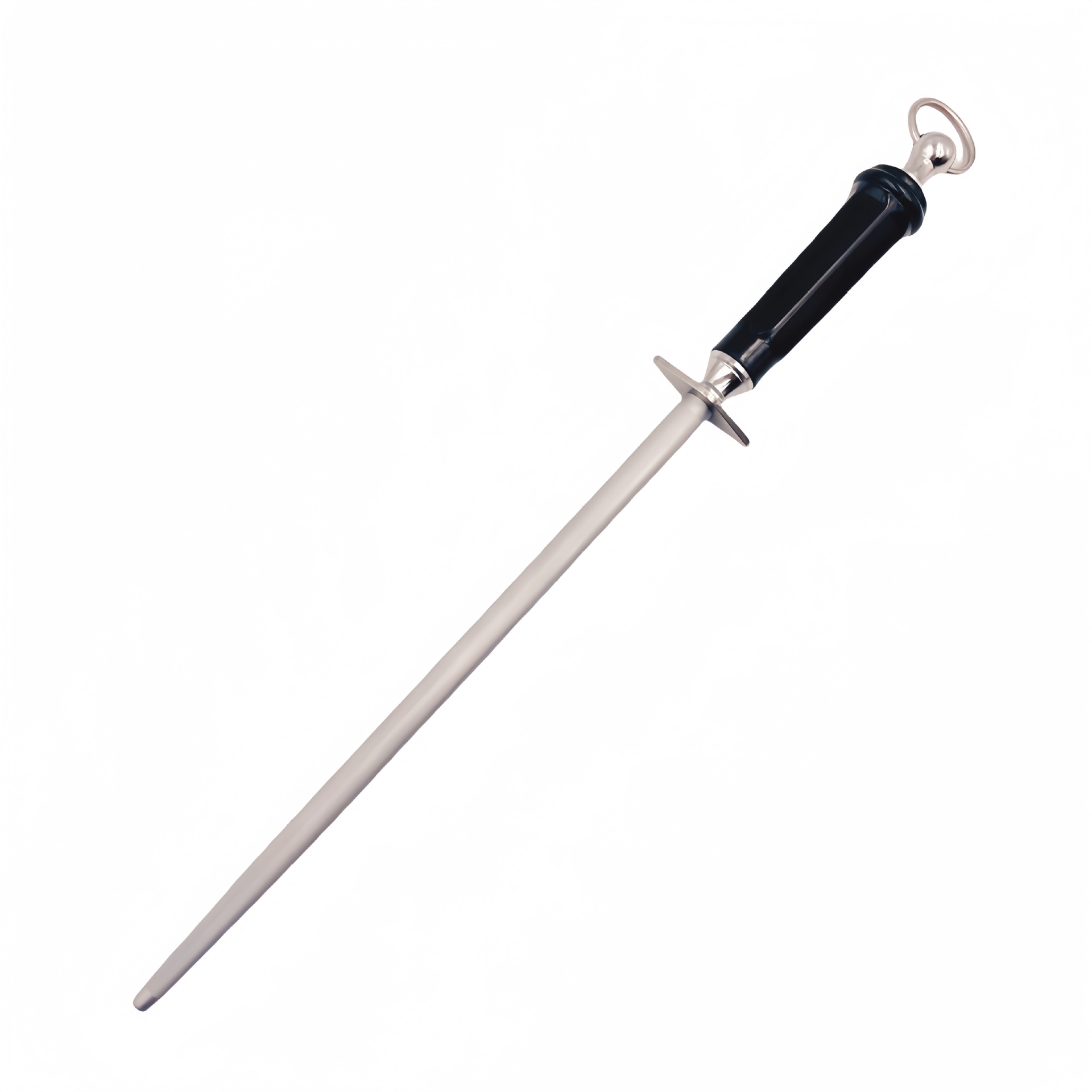 Cross-border best-selling flat and round sharpening knife stick manufacturer direct sales household sheep slaughtering knives, meat selling knives, professional slaughtering knives and sticks fine lines Specification drawing