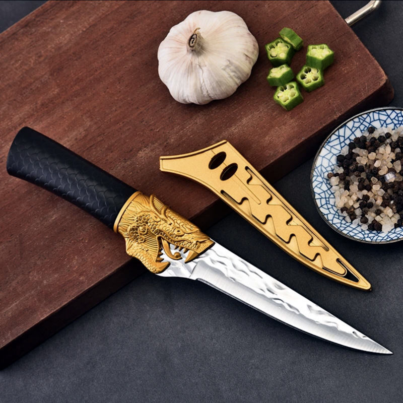 Outdoor meat knife, sharp and bone-removing, special chef's knife for selling and cutting meat, stainless steel for slaughtering, commercial and household hand-held meat details Picture