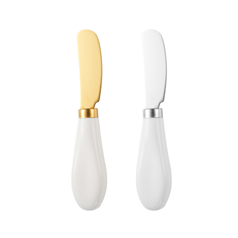 Cross-border stainless steel cheese knife, butter jam, cream bread spatula, ceramic handle, peanut butter and butter spreading spatula Item Picture
