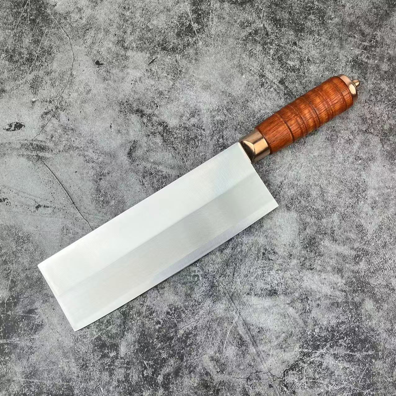 Solid wood stainless steel sashimi knife, chef's special slicing knife, hotel professional duck and roast duck slicing skin, multi-purpose kitchen knife details Picture
