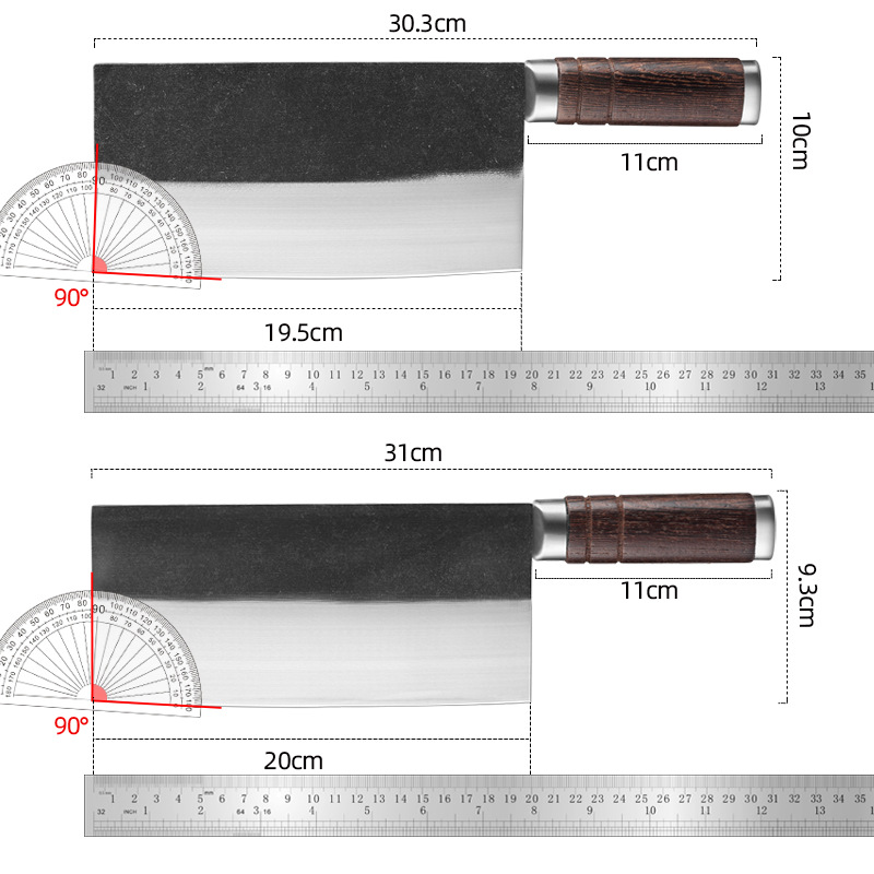 Factory direct supply of 9CR18 three-alloy steel chopping knives, sharp slicing knives, kitchen knives, commercial chef-specific kitchen knives Application Scenario