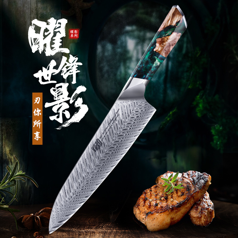 FINDKING Fengjin Malaysian Leather Steel Kitchen Knives, Western chef knives, Special kitchen knives for Western chefs, kitchen knives full figure