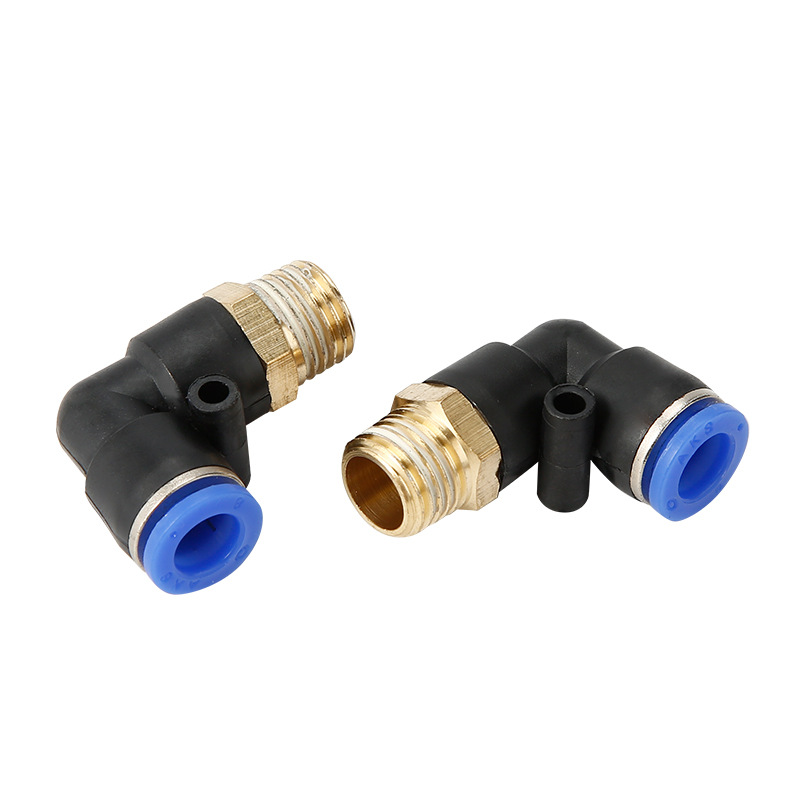 AKS pneumatic components metric threaded elbow PL mold right-angle air pipe joint coarse thread M6M8 Item Picture