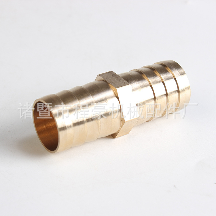Copper one-character pagoda, through pagoda, straight-through two-way, air pipe joint at both ends, rubber pipe joint Item Picture