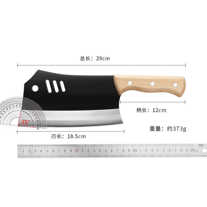 Factory kitchen knife, household bone-cutting knife, thickened stainless steel bone-cutting knife, special knife for large bones, sharp blade, chef's commercial use Item Picture