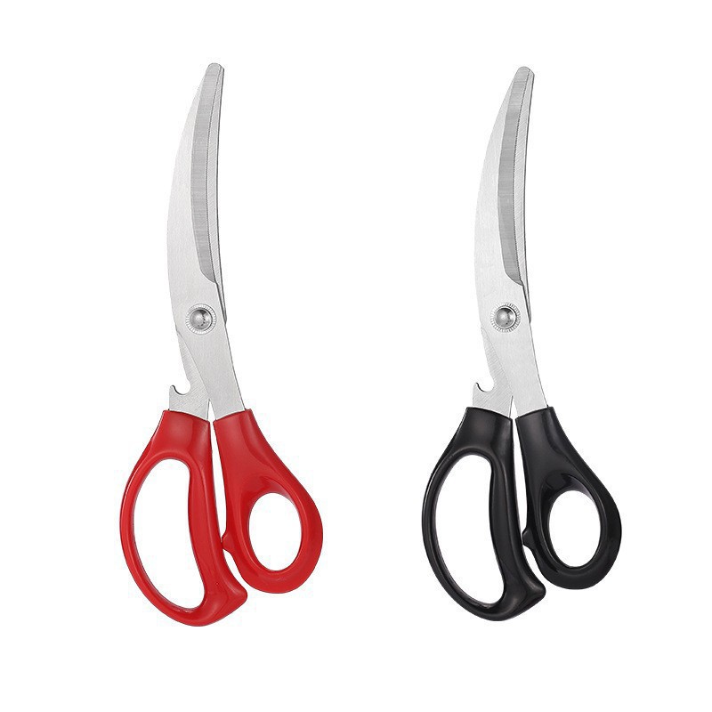 Stainless steel barbecue scissors and clips set, home kitchen chicken cutlet scissors, special steak scissors for Korean barbecue restaurants Application Scenario
