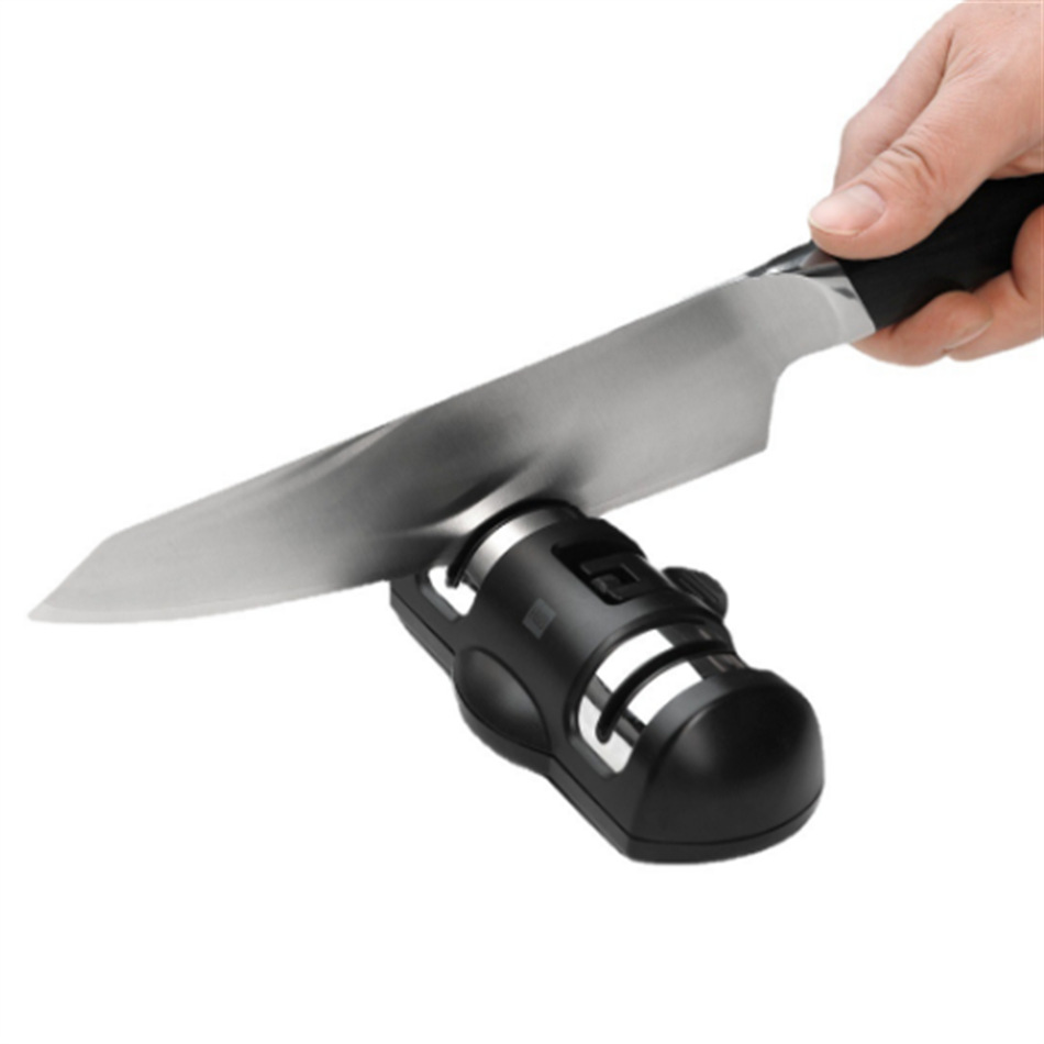 Heat control double-wheel knife sharpener, quick fixed-angle whetstone, multi-functional household kitchen convenience stick, diamond Specification drawing