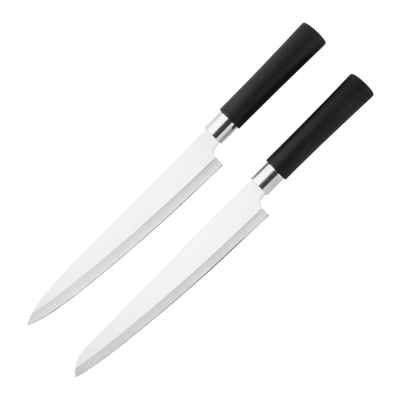 Factory PP steel ring 8-inch stainless steel kitchen knife, household cooking knife, salmon sushi knife, chef's knife, meat cutter Item Picture