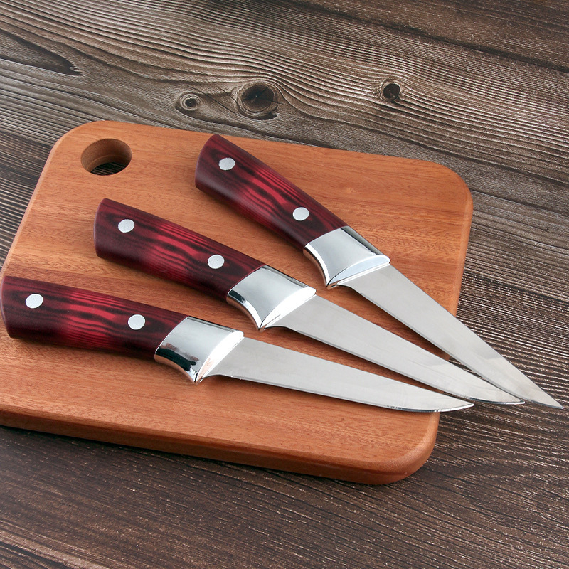 Wood-grain stainless steel slaughter knives, boning knives, butcher knives, cutting knives, peeling knives, shaving knives, pig-slaughtering knives, and butcher knives details Picture