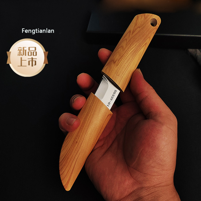 Household fruit knife, outdoor hand-handled meat knife, knife for cutting fruits, vegetables and meat, portable small fat knife, outdoor knife full figure