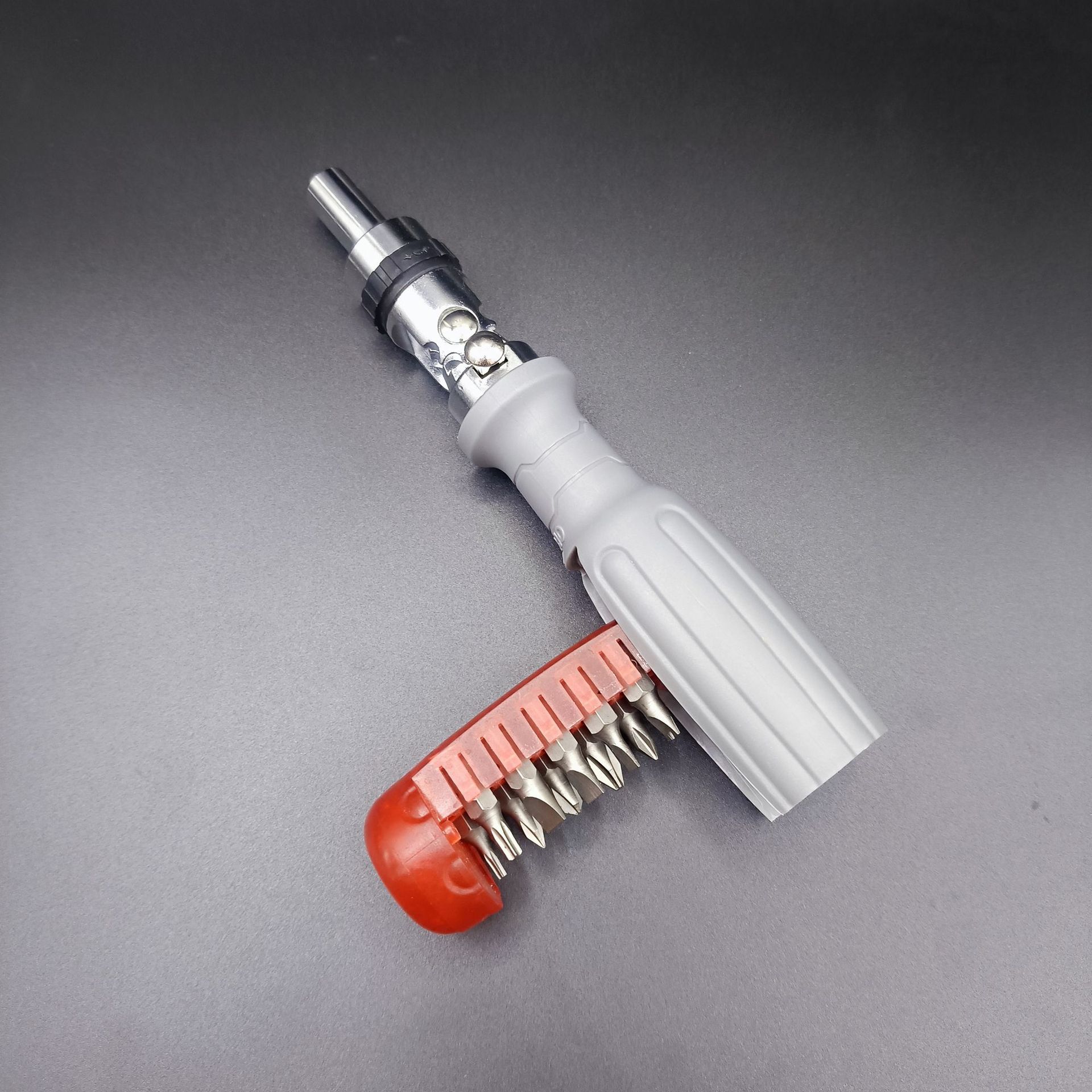 Multi-angle elbow, 10-in-1 ratchet screwdriver, screwdriver screwdriver, S2 batch head tool set, cross, plum blossom, single character Specification drawing