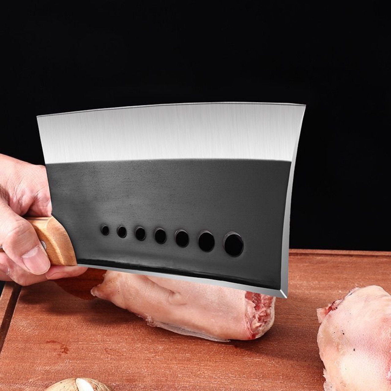 New forged kitchen knife, dual-purpose for household chopping and cutting, sharp knife, kitchen slicing and meat cutting, chef's special knife details Picture