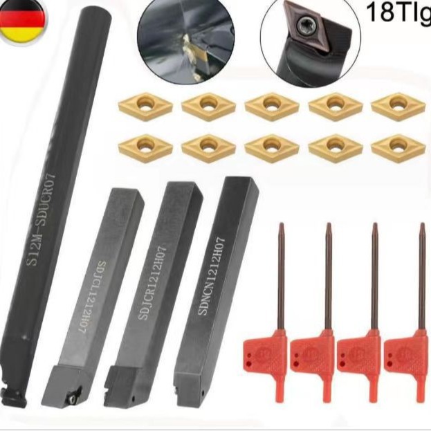 4-piece set with 10 blades: S12M-SDUCR07+SDJCR1212H07+SDJCL1212H07+SDNCN1212 details Picture