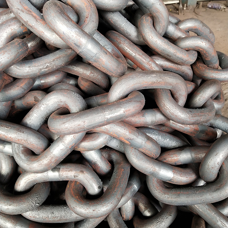 Black hoisting chains for mining, manganese steel G80 grade hoisting chains for mining Specification drawing