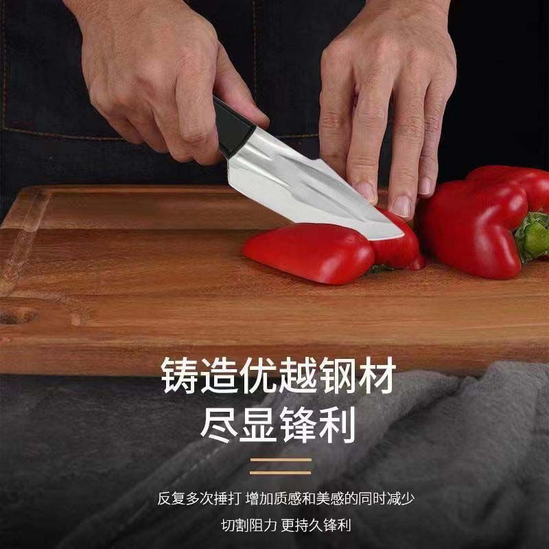 Mongolian hand-held meat knife, forged from high manganese steel, pure handcrafted meat cutting, barbecue knife, meat pickling, steak, fruit knife details Picture