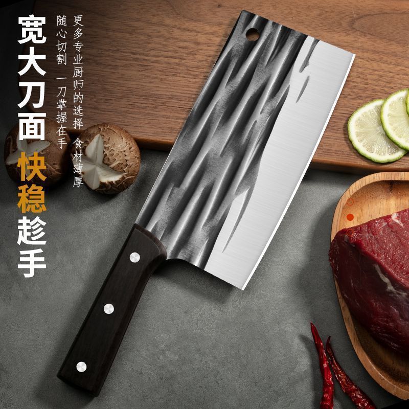 Kitchen thickened bone knife, sharp forged bone chopping knife, high-carbon steel kitchen knife, meat cutting, household bone chopping chef's knife Application Scenario