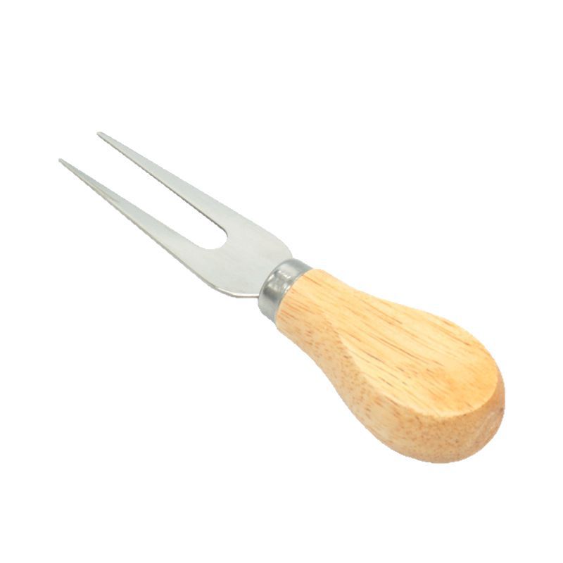 Cross-border best-selling oak-handled cheese butter spatula, cream cheese stainless steel knife and fork, cake spatula, pizza tools Item Picture
