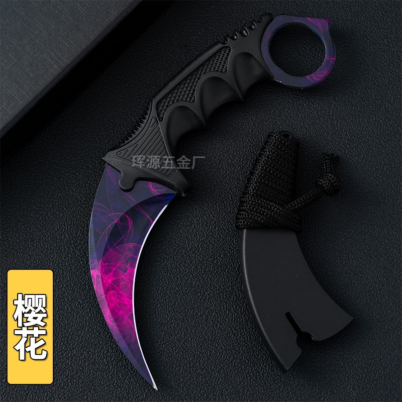 Factory wholesale and direct sales of claw knives, CSGO game-style claw knives, curved knives, toy knives, outdoor camping self-defense knives undefined