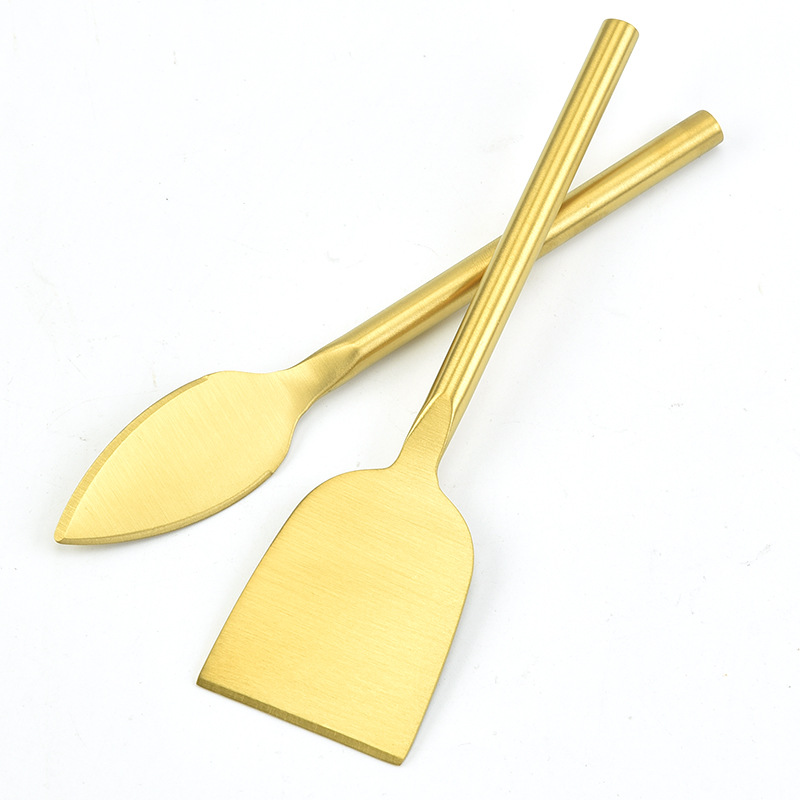Stainless steel three-piece set: cheese knife, butter knife, butter knife, golden cheese knife and fork tools, home baking set Application Scenario