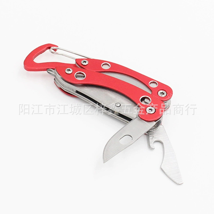 New in-stock stainless steel button pliers, mini small-sized pliers, outdoor creative folding multi-functional mountaineering button pliers Specification drawing