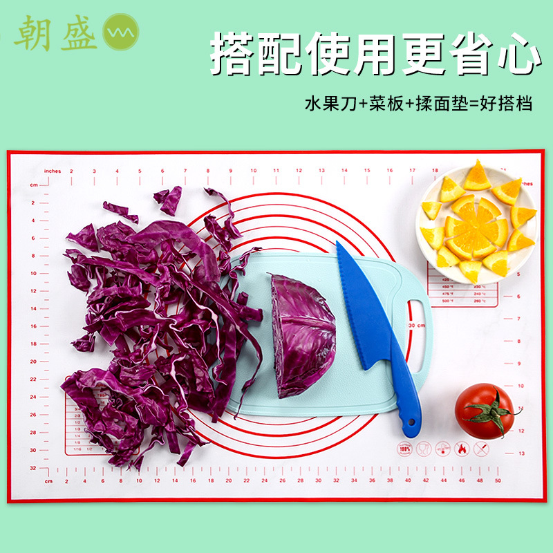 PP plastic children's fruit and vegetable knives, early childhood education kitchen knives, fruit peelers, toy knives, dough kneading pads, cutting boards details Picture