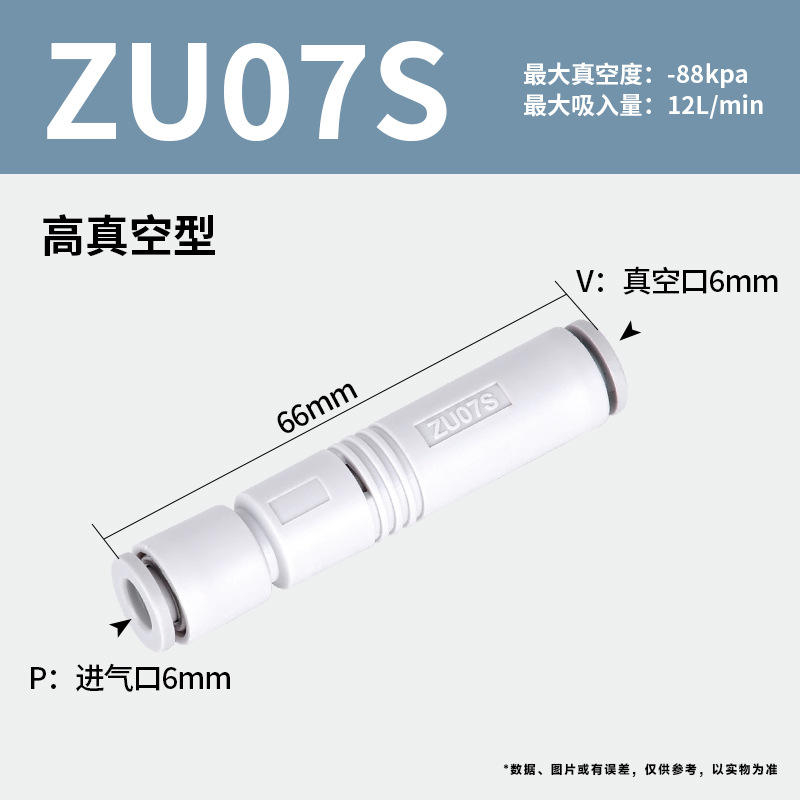 ZU series vacuum generator SMC type straight tube vacuum generator ZU05S ZU07S ZU05L ZU07L undefined