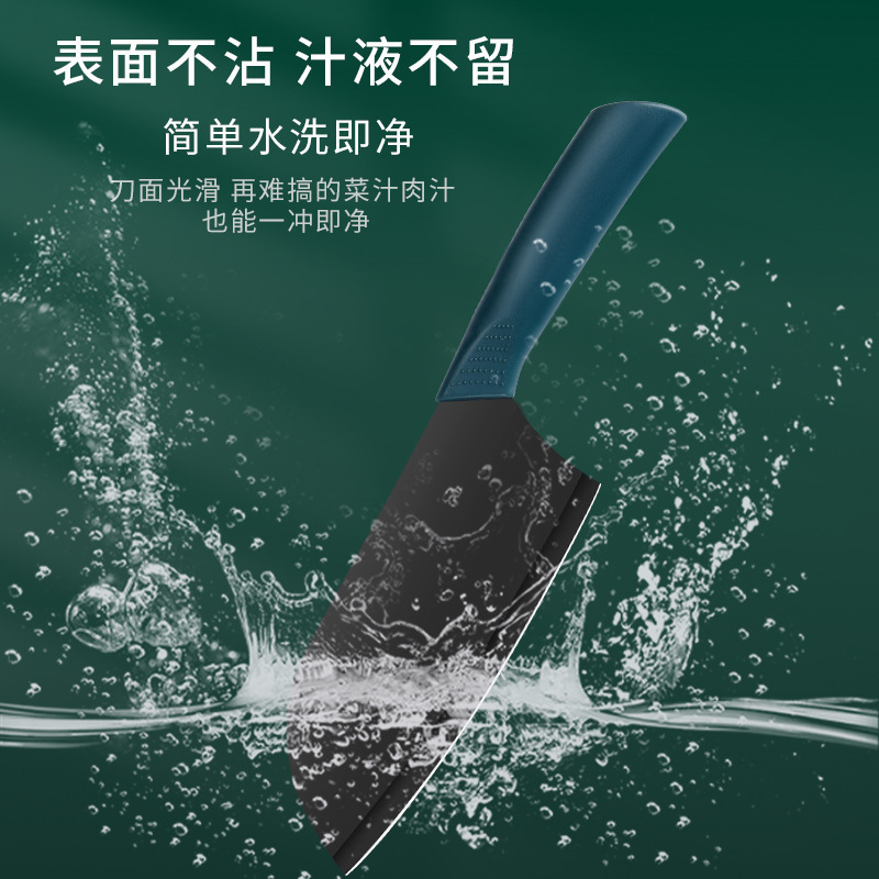 This sharp kitchen knife is super fast for household slicing. It's a stainless steel lady's kitchen knife that is light and practical for cutting meat and shreds details Picture