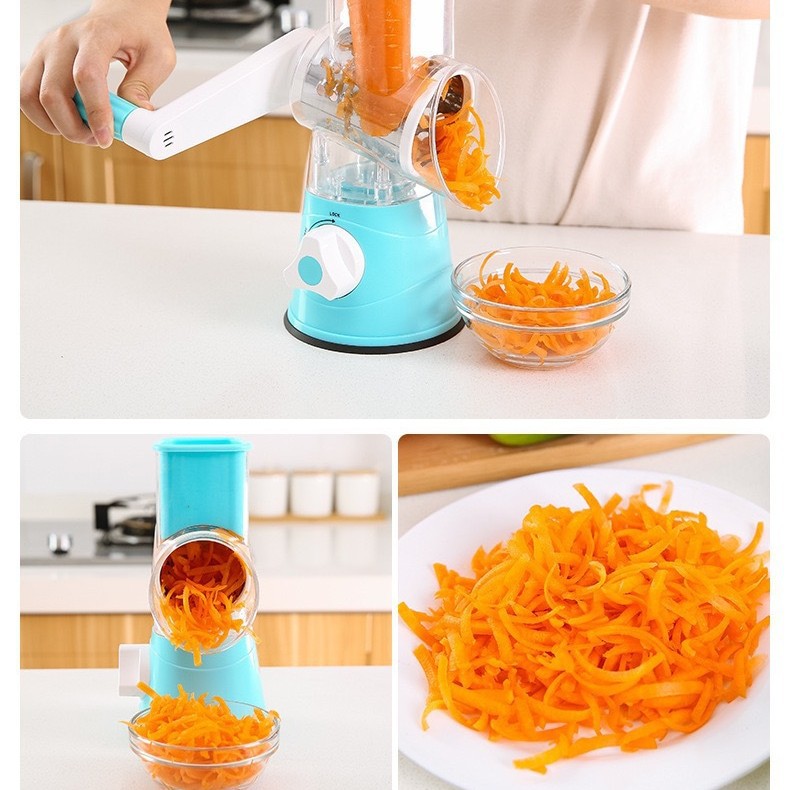 Cross-border Amazon multi-functional drum vegetable slicer, hand-cranked rotary grater, potato slicer, kitchen tools Application Scenario