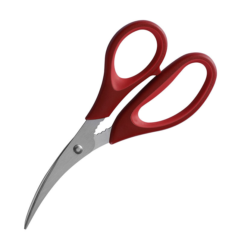 Yangjiang shrimp line scissors, elbow shrimp scissors, stainless steel kitchen scissors, multi-functional shrimp line picking scissors, crab and seafood scissors Item Picture