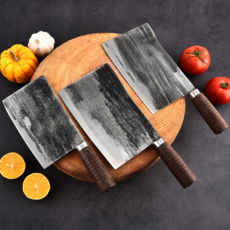 Jiujiang curved knife forging, traditional handcrafted kitchen knife, chef's special knife for cutting chicken, duck, roast meat, cooked food, chopping knife, household use details Picture