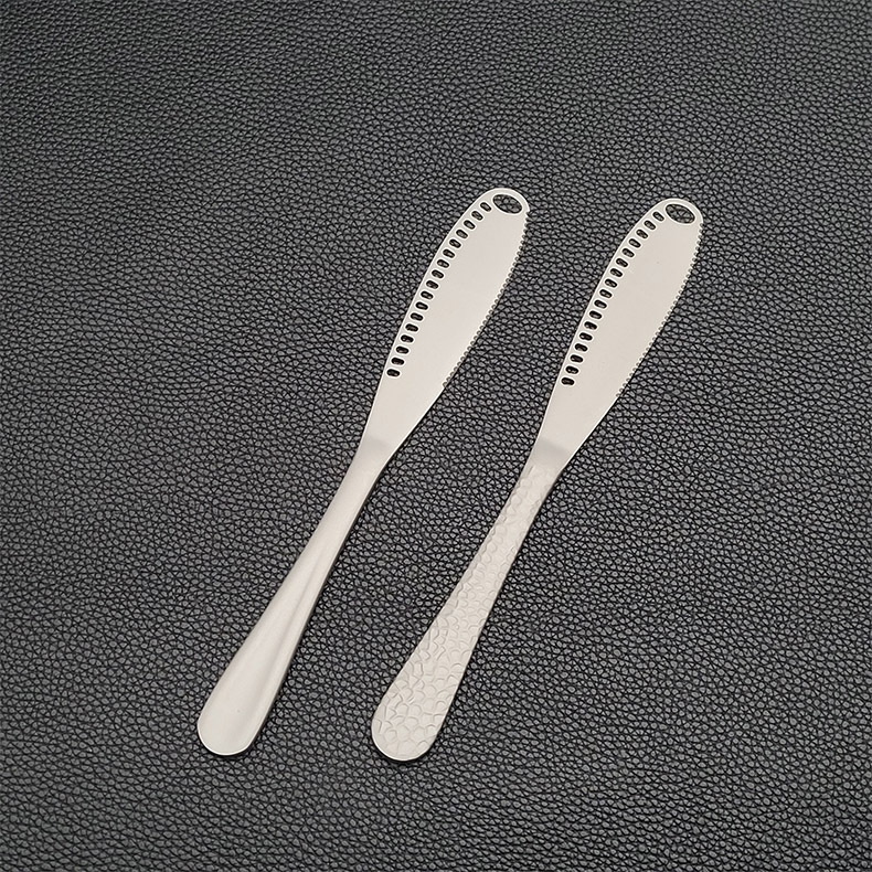 Titanium purification series stainless steel cheese knife, butter knife, perforated butter knife, Western dessert jam knife, cream spatula full figure