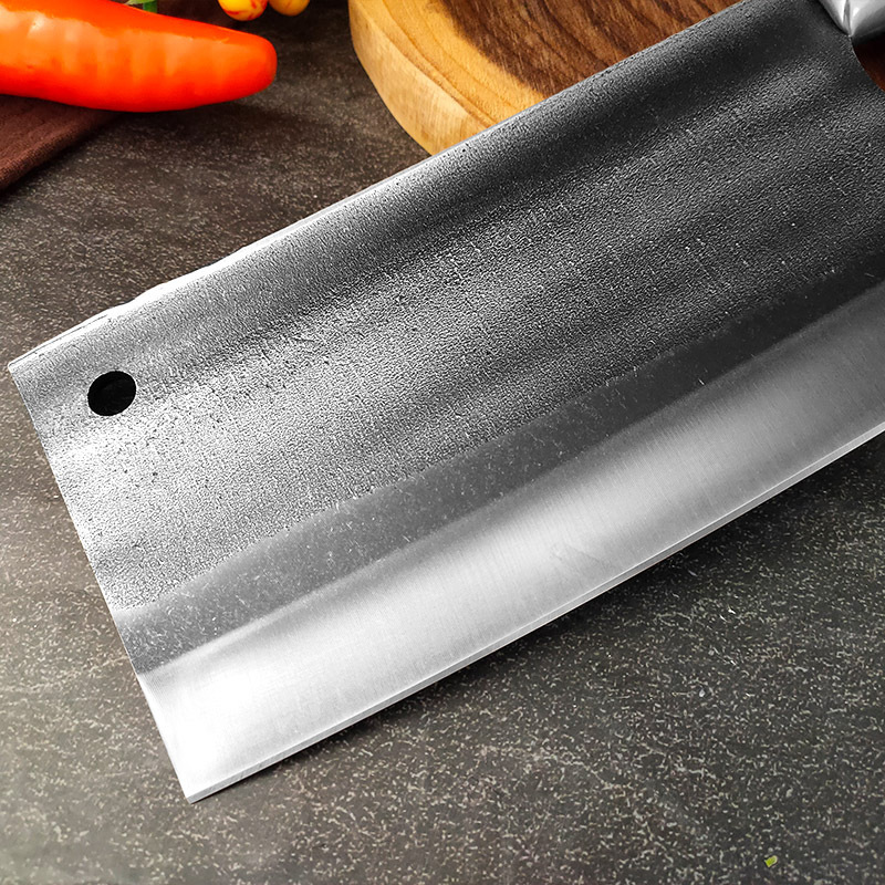 Forged thick-backed large V-shaped blade gradually thinning kitchen knife, chopping knife, hand knife, hotel kitchen knife, commercial knife, chicken, fish and meat chopping knife Specification drawing
