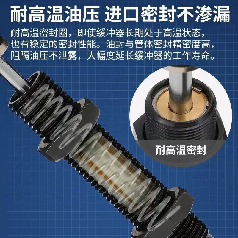The AD series adjustable hydraulic shock absorber, silent and noise-reducing high-frequency buffer 1412 cylinder Specification drawing