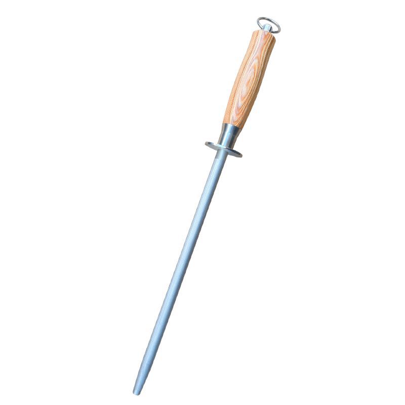 Cross-border best-selling fine-grained knife sharpening rods, high-carbon steel wood kitchen knife sharpening stones, fast and sharp knife sharpening rods Item Picture